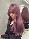 12978艶髪ラベンダーパープル韓国風巻きラベンダーミルクティー