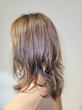 松本平太郎美容室 国立店 ミディアムレイヤーウェーブ×クリープパーマ×イノアカラー