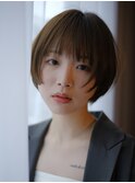 顔まわりレイヤーショートボブくせ毛多毛シースルー