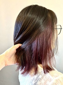 ココカラヘアー ニコ(cococara hair nico) インナーカラー/デザインカラー/ブリーチ/ピンク/パープル