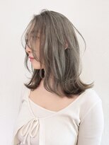 アイティー バイ アルバム 浦和店(IT by ALBUM)&nbsp;おくれ毛ボブ韓国ヘア顔周りレイヤーミディアム_ba538873