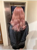 ピンクベージュレイヤーカット