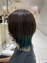 アブニール 我孫子(AVENIR)&nbsp;ブラウン×ブルーインナー【我孫子/TOKIO/白髪染め/ハイライト】