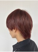ブリーチなし◎レッドブラウンでこなれ感ショート