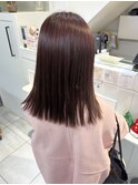 カシスピンク　髪質改善カラー