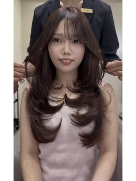 シュガー(Sugar) レイヤーカット/ワンホンヘア/韓国ヘア/顔まわり/大阪/梅田