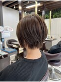 小顔透明感カラー愛されショートボブヘーゼルブラウン大人可愛い