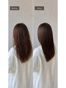 エボルブヘアー(EVOLVE Hair)の写真/【豊橋】艶々で柔らかい質感のナチュラルな髪質改善ストレートが手に入る♪毎日のセットやお手入れも時短に