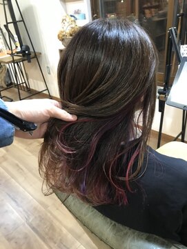 ホワイト(WHITE HAIR@NICOLA) ピンク×バイオレット