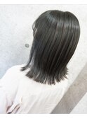 赤み除去アッシュカラー×外はねボブ