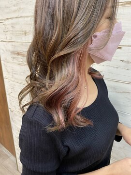 ミニム ヘアー(minim hair) 【minim×日比】イヤリングカラー　モーブピンク