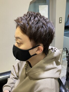 シェル 国分寺(shell) メンズアッシュブラウン☆ショートウルフ