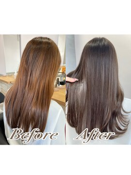 リーオオサカ(Lee Osaka) 【秋色☆くすみ】人気なショコラブラウン×ゆる巻き/新出奈津樹