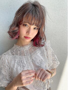 フラミューム 蒲田店(flammeum) ワンレンボブ＋インナーカラー【蒲田】【大井町】【大森】
