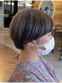 ケアブリーチダブルカラーインナーカラーショートボブレイヤー