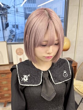 ラモード(LAMODE) 【松本健汰】ミニボブ × ホワイトピンクアッシュ