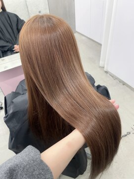 エヌアイ オモテサンドウ(ni omotesando) ブリーチなしベージュカラー/ピンクベージュ/韓国ヘア 上野