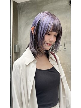 シェル(SHEL+L) pale purple× layer cut【小林】