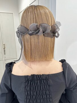 ガーデンヨコハマ(GARDEN YOKOHAMA) ハイトーンボブアレンジセット結婚式成人式リボンタイトお呼ばれ