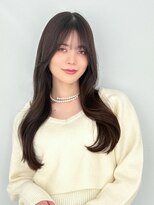 ニューヨークニューヨーク 阪急高槻店(NYNY)&nbsp;韓国風レイヤーくびれ巻きシースルーバングブリーチなしオリーブ