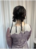 ツインお団子アレンジ♪結婚式お呼ばれ