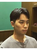 メンズ七三分け　ビジネス　ニュアンスパーマ　御徒町　上野