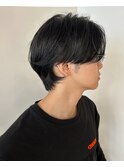 センターパート　レイヤーカット
