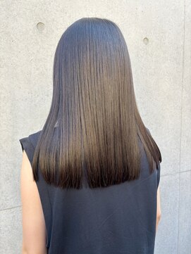 レジュアル(RESSUAL) 縮毛矯正ストレートくびれヘアアプリコットオレンジ