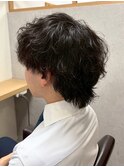 メンズウルフツイストパーマ♪