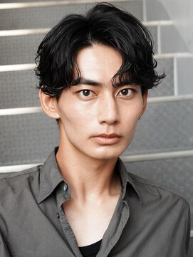 レタッチ バイ フィフス 銀座(RETOUCH by fifth) 銀座シャドウパーママッシュセンターパートフェザーパーマメンズ