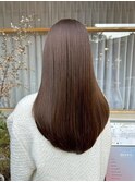 暗髪ストレート/縮毛矯正/ロングヘア/艶髪/髪質改善