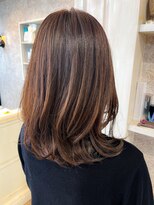 キャアリー(Caary)&nbsp;福山美容室Caaryショコラブラウンミディアムロング20代30代40代