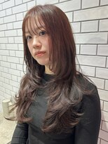 ジーナ 梅田(Zina)&nbsp;ハイレイヤーロング×オレンジカラー【Zina梅田】