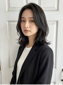 前髪なし/イメチェン/髪質改善/レイヤーカット/顔周り/韓国/新宿