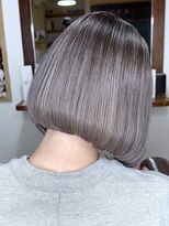 ブレイズヘアー(BLAZEhair) 【脱白髪染め】ホワイトグレージュバレイヤージュ×ブリーチ2回