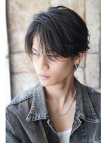 カライング(ing) スーツ短髪ツーブロック束感モテる黒髪シークレットパーマ流行