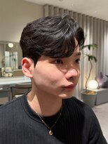 ノラギンザユー(NORA GINZA/U)&nbsp;ダウンパーマガイルヘアパーマメンズ韓国ヘアビジネスマンヘア