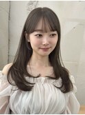 韓国風/レイヤー/前髪カット/オリーブ/透明感/ハッシュカット