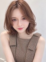 フィーリーカラー 大阪梅田店(feery color) ベージュインナーカラーショートボブレイヤーミディアム前髪