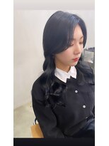 シェア 天王寺(share)&nbsp;ワンホン巻き/中韓ヘア/ブルーグレージュ/冬カラー/抜け感ヘア