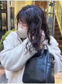 ミディアム/パーマ女子/オン眉/濡れ感パーマ/大阪/茶屋町/梅田