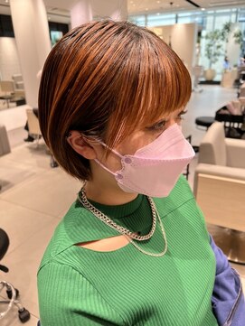 ステア ケース(stair case) 大人可愛い耳掛けまとまるショート縮毛矯正トリートメント