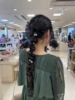 ケンジ 平塚ラスカ店(KENJE)&nbsp;平塚美容室/平塚ヘアアレンジ/結婚式ヘア/あみおろし