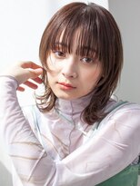 アッシュ 池袋店(Ash)&nbsp;10代20代30代『ニュアンスカールのミディアムウルフ』　＃池袋駅