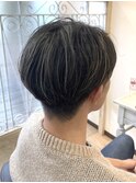 ハイライト ミルクティー系カラー×メンズマッシュスタイル