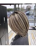ご出産前での放置しやすいハイライト[倉敷][岡山][倉敷美容室]