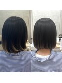コロンとまとまるストレートボブ[30代40代50代60代]