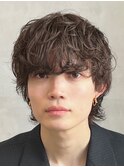 緩めシャドウパーマメンズマッシュウルフカットbtsテテグク渋谷