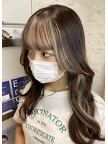 マティス 表参道(matiz)&nbsp;アンブレラカラー前髪インナーカラーイメチェンこなれミディ