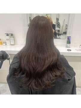 フルーツ 渋谷(FRUITS) ブリーチWカラー+髪質改善トリートメントでつくる透明感ブラウン